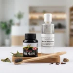 Oral Care Combo: 1 Ayurvedic Dantmanjan 70g + 1 Mouth Freshner 200ml + 1 Bamboo Toothbrush